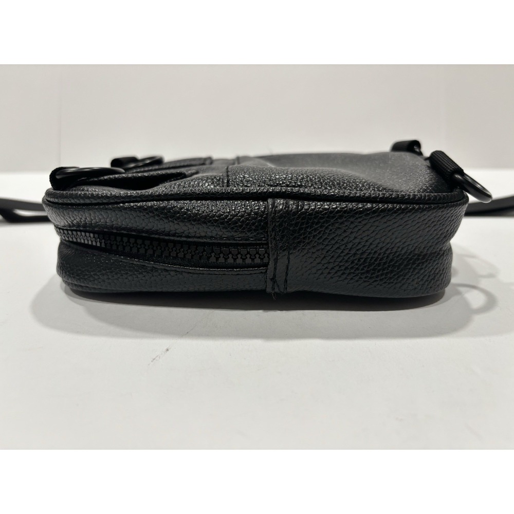 Brixley Black Leather Crossbody Bag Chic Travel City Minimalist - Picture 7 of 10